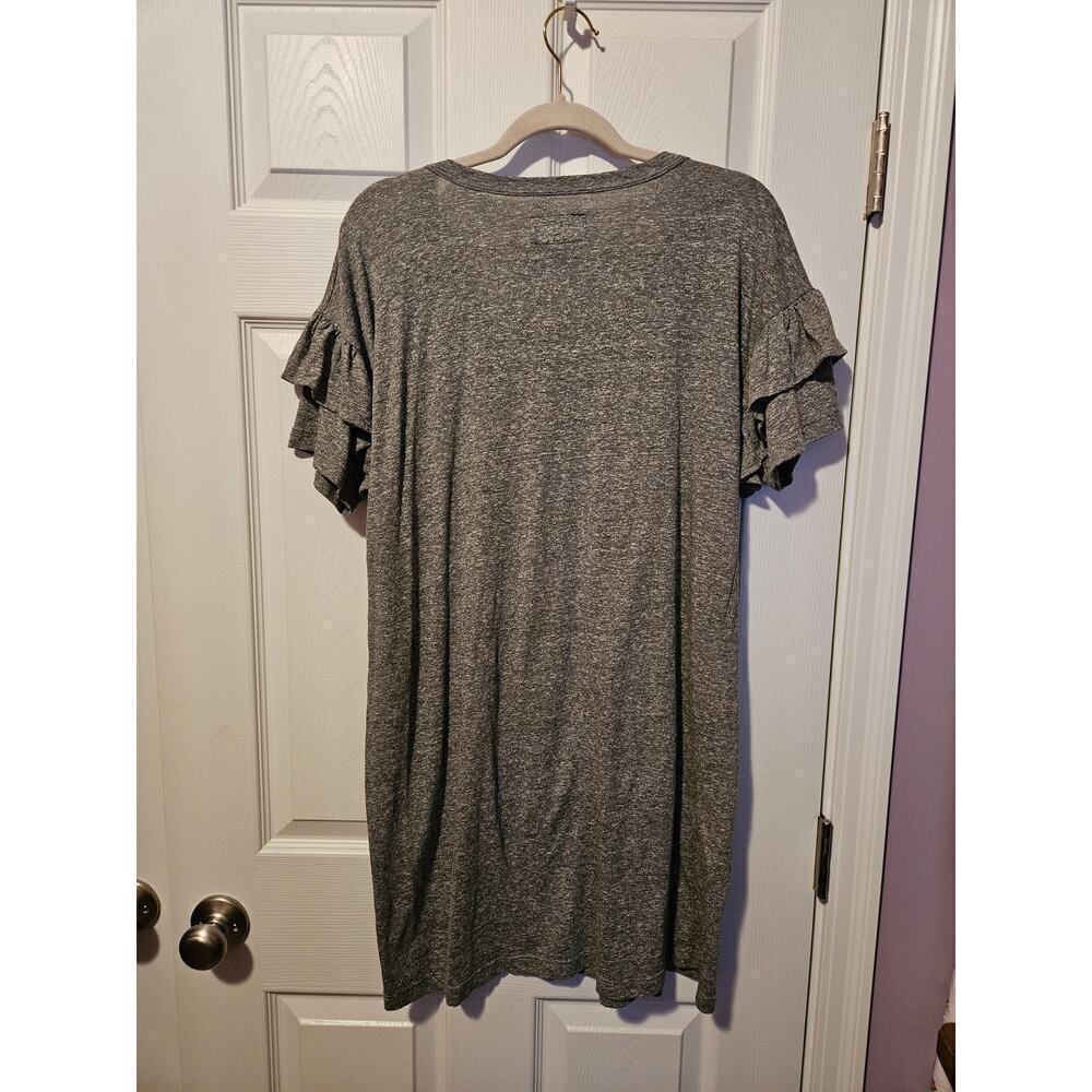 Current Elliott Ruffle Roadie Gray Mini Dress Size 1‎ Size Small - Picture 6 of 6